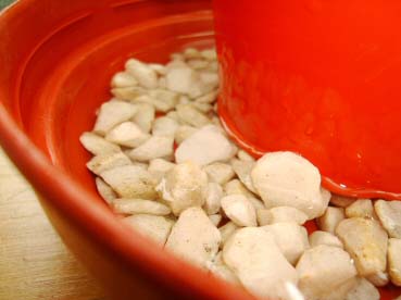 Drip tray filled with white stones and water