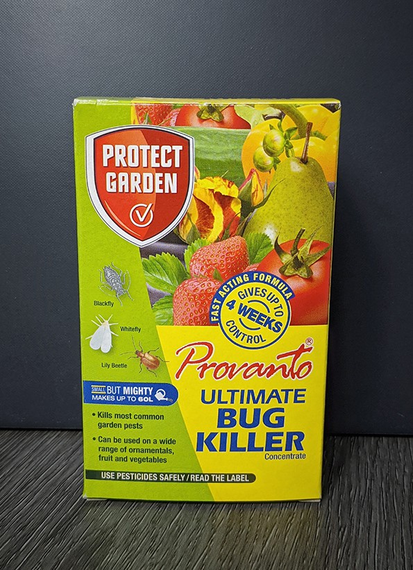 A box containing provanto ultimate bug killer