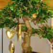 Bonsai Tree with hanging Christmas decorations